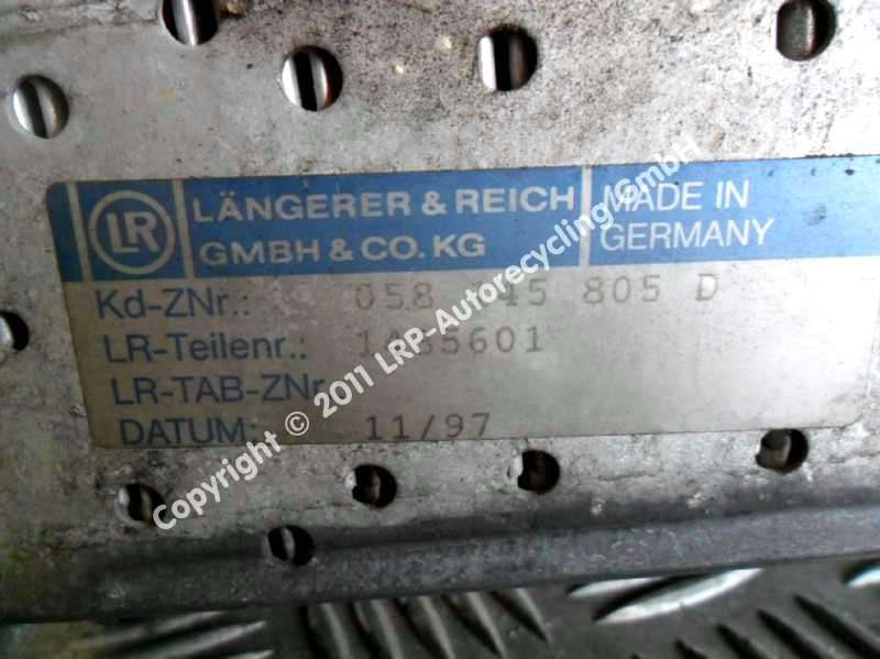 Audi A6 4B original Ladeluftkühler 058145805A LR 1.9 81kw BJ1997